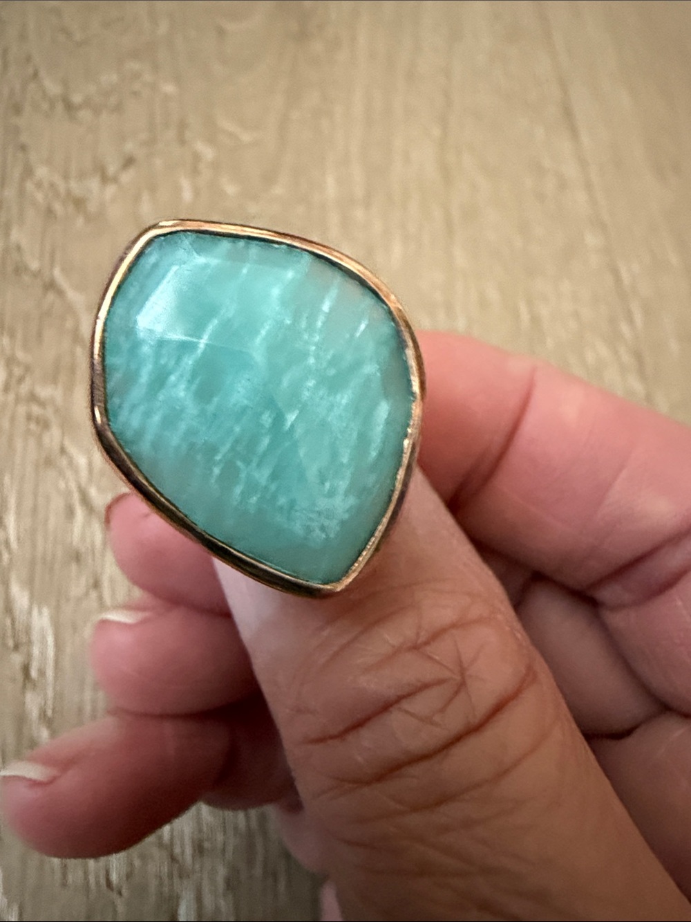 MONICA VINADER Siren Nugget Amazonite Cocktail Ring